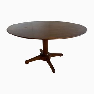 Mesa de comedor redonda de teca, Dinamarca, años 60