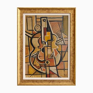 JG, The Vanguard Series No. V: Postwar European Abstract Composition, 1950s-1970s, Oil on Board, Framed