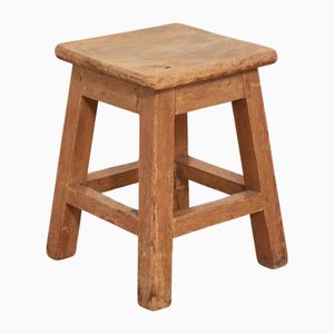 Rustic Square Stool, 1920s