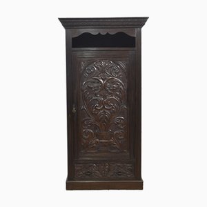 Carved Oak Hall Cabinet, 1890s