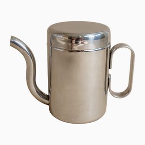 Bidon Vintage en Acier Inoxydable avec Couvercle, Italie, 1970s