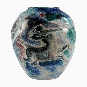 Zodiacal Vase from Albisola, Italy, 1930s