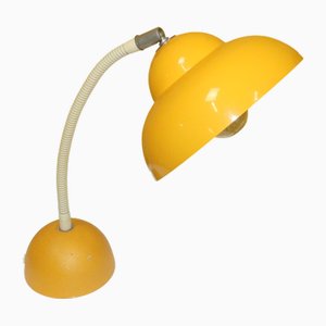Gooseneck Table Lamp in Yellow from Temde Leuchten, 1970s