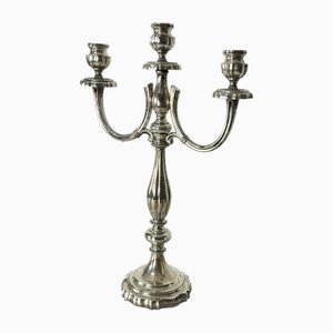 Large 3-Flame Candelabra in 800 Silver, 1960s