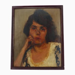 Henri Marie Joseph Arrault, Portrait of a Woman, 1925, Oil on Panel