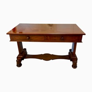 Antique Victorian Figured Mahogany Desk, 1860