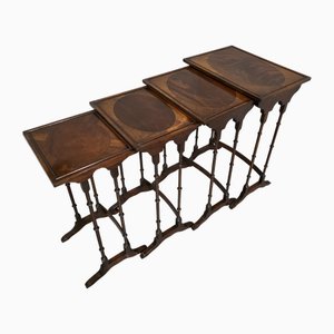 Quartetto Satz Tische aus Mahagoni, 1920, 4er Set