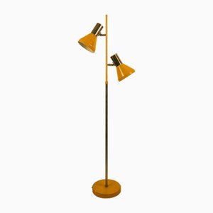 Lampadaire en Chrome Jaune, 1960s