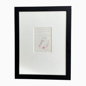 Corneille, Composition, années 1960, dessin Original au crayon de couleur