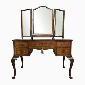 Super Serpentine Burr Walnut Dressing Table, 1920