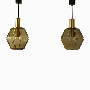Lampes de Glashütte Limburg, Allemagne, 1970s, Set de 2