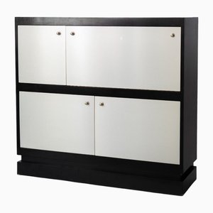 Barschrank aus gebürstetem Metall von De Coene, Belgien, 1970er