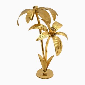 Italienische Vintage Tischlampe aus Messing mit Palmen, 1970