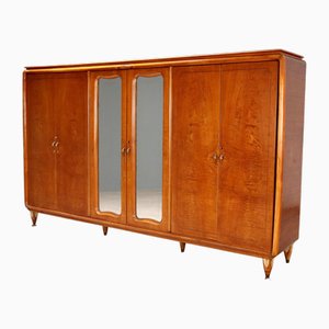 Armoire Vintage en Placage de Loupe, 1950s