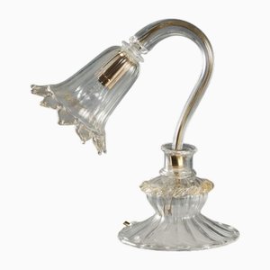 Venetian Lamps in Transparent Blown Glass, Set of 2