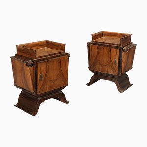 Bedside Tables in Walnut, Set of 2