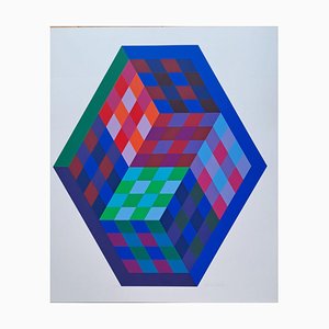 Victor Vasarely, Tridim, 1969, Serigrafía original