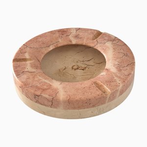 Large Italian Pink Marble Ashtray, 1960s