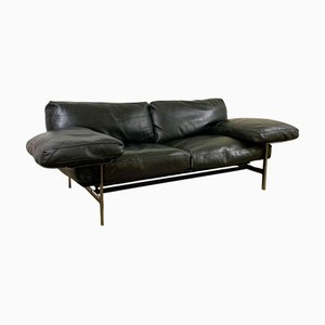 Black Leather Sofa by Antonio Citterio for B&B Italia, 1979