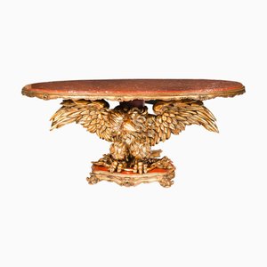 Antique George II Revival Rouge Marble Topped Eagle Centre Table