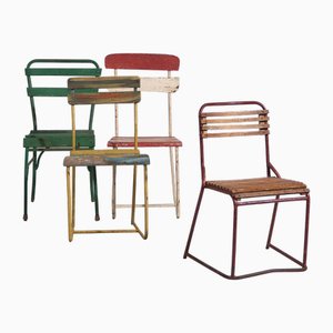 Vintage Outdoor Chairs, 1920, Set of 4