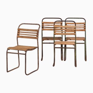 Chaises de Jardin Vintage, 1920, Set de 4