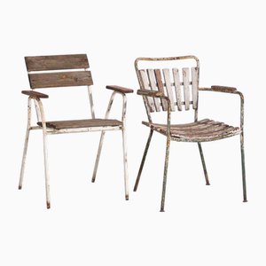 Chaises de Jardin Vintage avec Accoudoirs, 1920, Set de 2