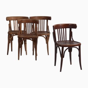Chaises de Bistrot Style Viennois Vintage, 1920, Set de 4