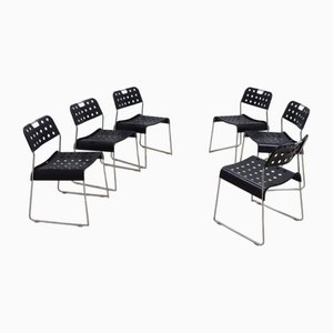 Chaises Omstak en Métal par Rodney Kinsman pour Bieffeplast, 1970s, Set de 6