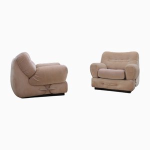 Set of Vintage Velvet Chairs by Guido Faleschini, 1970s