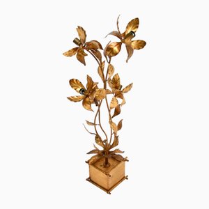 Vintage Gilt Metal Floor Lamp by Hans Kogl, 1960