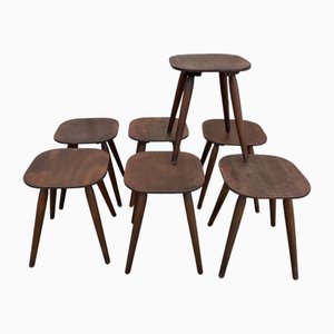 Vintage Stools, 1970s, Set of 7