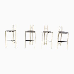 Vintage Bar Stools, 1980s, Set of 4