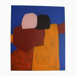 Bodasca, Figurative Blue Composition, 2025, Acrylic on Canvas