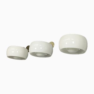 Mid-Century Modern Italian Omega Wall Lamps by Vico Magistretti for Artemide, 1970s, Set of 3
