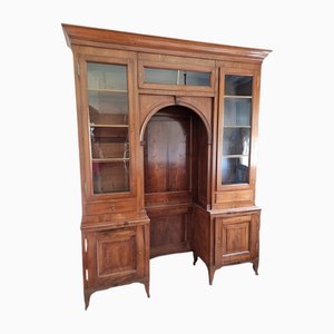 Veneto Bridge Bücherregal aus Nussholz, 1810