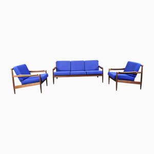 Mid-Century Modern Scandinavian Sofa Set, 1960s, Set of 3
