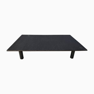 Belgian Coffee Table in Ebonized Wenge and Bamboo by Axel Vervoordt, 1980s
