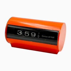 Space Age Orange Sankyo Flip Clock, Japan, 1970s