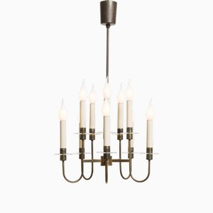 Vintage Chandelier in Brass and Acrylic, 1960s