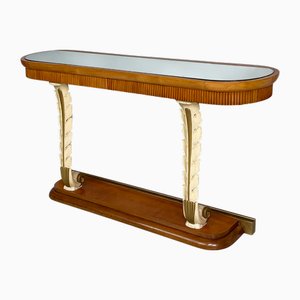 Consolle Art Deco in legno e specchio, Italia, anni '40