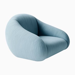 Gaya Armchair in Light Blue Velvet by Hommés Studio
