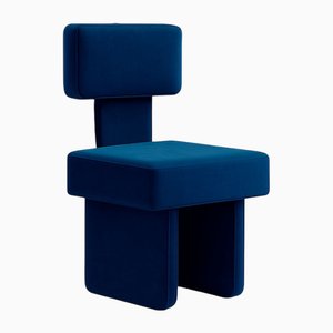 Kiki Chair in Blue Velvet by Hommés Studio