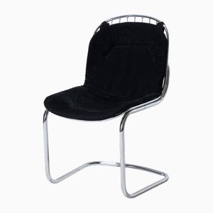 Black Velvet Chair by Gastone Rinaldi for Rima, 1970s