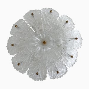 Italian Flush Mount with Grit Murano Glass, 1970s