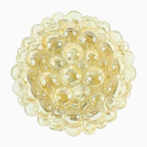 Large Mid-Century Amber Bubble Glass Ceiling Light attributed to Helena Tynell for Limburg, Germany, 1960s