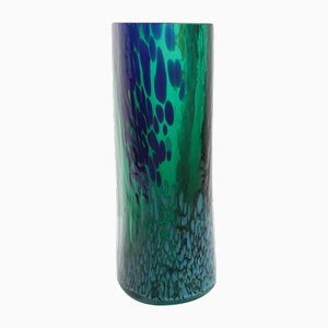 Italian Artisanal Green Murano Glass Vase, 1970s