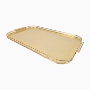 Großes goldenes Tablett aus eloxiertem Aluminium von Kaymet, 1950er