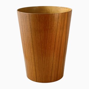 Konischer Teak Papierkorb von Martin Aberg für Servex, Schweden, 1960er