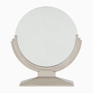 Miroir Art Déco en Plaque Nickel et Métal de Maison Dominique, 1930s